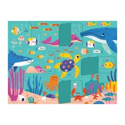 Lift-the-flap Puzzle Ocean Party - Animaux de l'océan - Mudpuppy