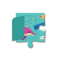 Lift-the-flap Puzzle Ocean Party - Animaux de l'océan - Mudpuppy