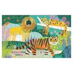 70 pcs Lenticula Puzzle Cats Big and Small - Puzzle Tigre, lion & Cie - Mudpuppy