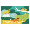 70 pcs Lenticula Puzzle Cats Big and Small - Puzzle Tigre, lion & Cie - Mudpuppy