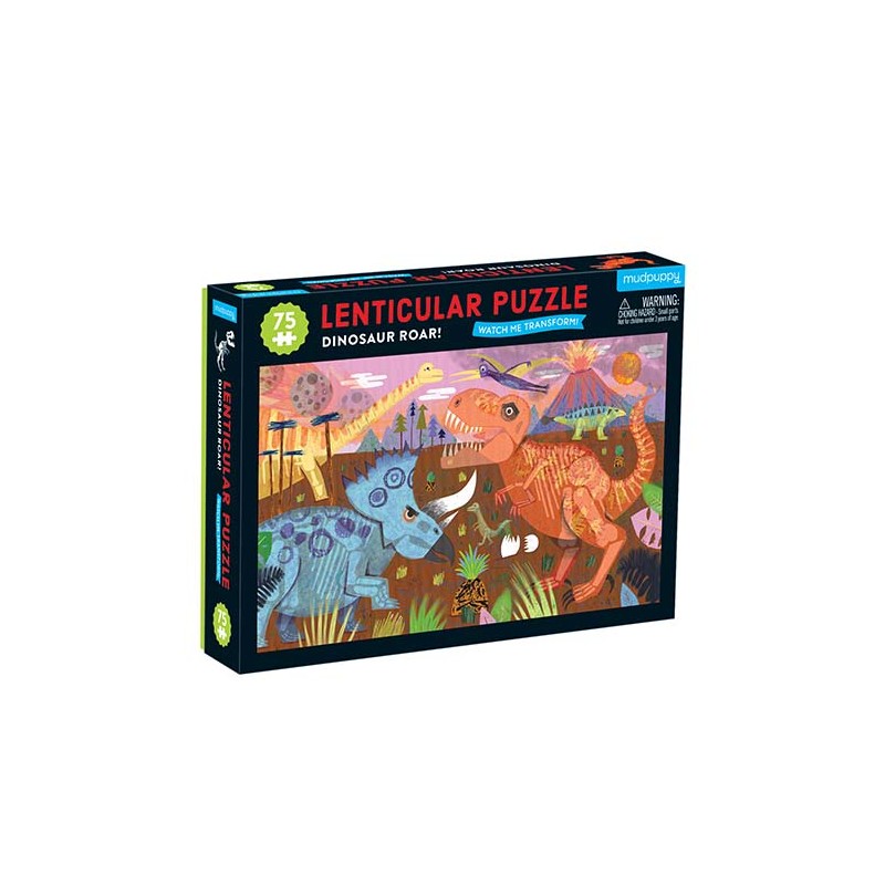 75 pcs Lenticula Puzzle Dinosaur - Dino Puzzle 75 Teile  - Mudpuppy