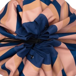 outdoor – playmat & toy bag Mokka Stripes