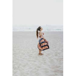 outdoor – playmat & toy bag Mokka Stripes