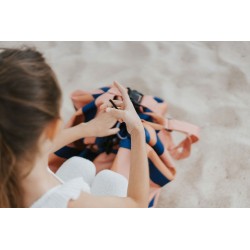 outdoor – playmat & toy bag Mokka Stripes