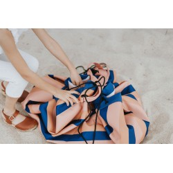 outdoor – playmat & toy bag Mokka Stripes