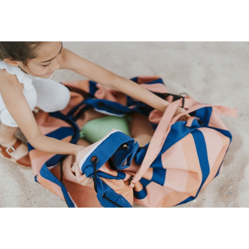outdoor – playmat & toy bag Mokka Stripes