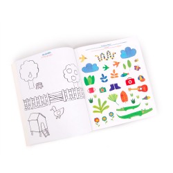 Malbuch mit Sticker - für Kinder ab 3 Jahren - Les Popipop  - Moulin Roty
