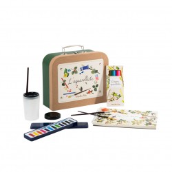 Künstler Malkoffer - Aquarellfarben und Pinsel für Kinder - Le Jardin - Moulin Rotyoulin Roty