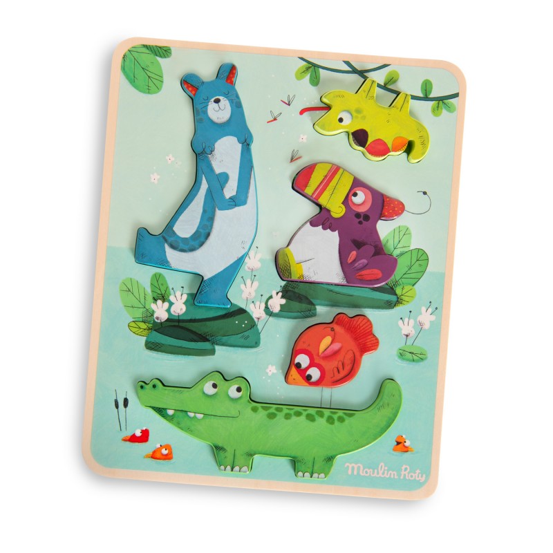 Puzzle sensoriel de 5 pièces pour les enfants à partir de 1 an - Moulin Roty