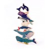 Puzzle baleine poissons en bois - Bajo