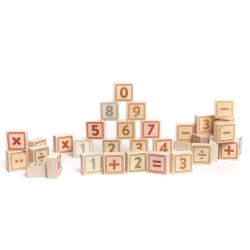 Lernspiel Würfel mit Zahlen aus Holz - Bajo
