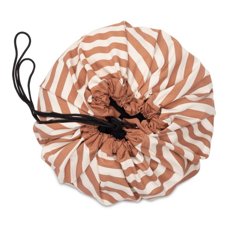 Spielmatte & Spielzeugtasche stripes brown - Play&Go