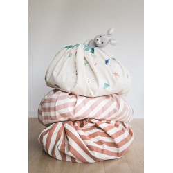 Tapis de jeu & sac à jouets stripes brown - Play&Go