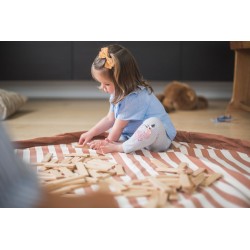 Spielmatte & Spielzeugtasche stripes brown - Play&Go