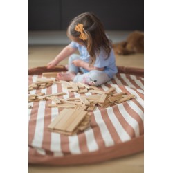 Spielmatte & Spielzeugtasche stripes brown - Play&Go