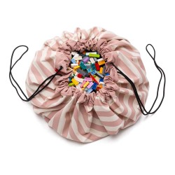 Tapis de jeu & sac à jouets stripes pink - Play&Go