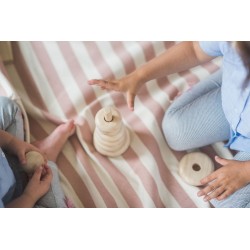 Tapis de jeu & sac à jouets stripes pink - Play&Go
