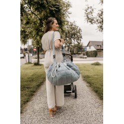 Play&Go - organic babymat & bag soft dusty blue