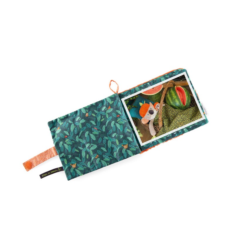Livre photos textile panthère - Dans la Jungle - Moulin Roty
