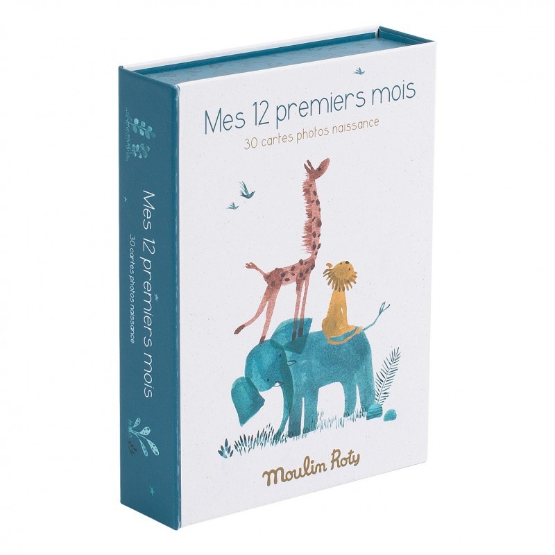 Cartes Mes 12 premiers mois italienne - Sous mon Baobab - Moulin Roty
