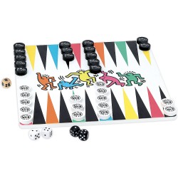 Dame Spiel und Backgammon Keith Haring