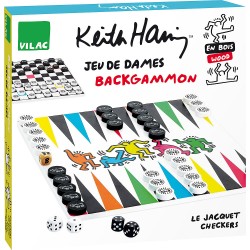 Dame Spiel und Backgammon Keith Haring