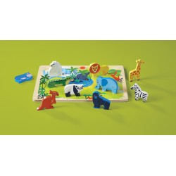 Holz Puzzle Zoo - 16 Teile - ab 2 Jahren - Crocodile Creek