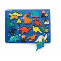 Holz Puzzle Dinosaurier - 16 Teile - ab 2 Jahren - Crocodile Creek