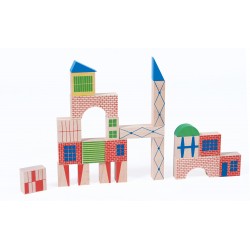 Jouet de cubes en bois Ville - Moulin Roty