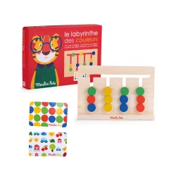 Labyrinth Spiel aus Holz für Kinder ab 3 Jahren  - Les Popipop