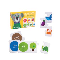 Puzzle die Farben für Kinder ab 2 Jahren - Les Popipop - Moulin Roty