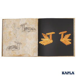 KAPLA® livre d'art n° 4 beige - construire selon les instructions - l'origina
