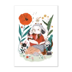 Poster im Garten - Après la pluie 50 x 70 cm - Moulin Roty