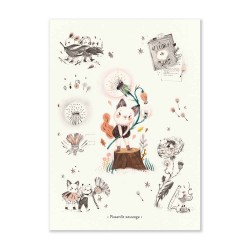 Poster Löwenzahn - Après la pluie 50 x 70 cm - Moulin Roty