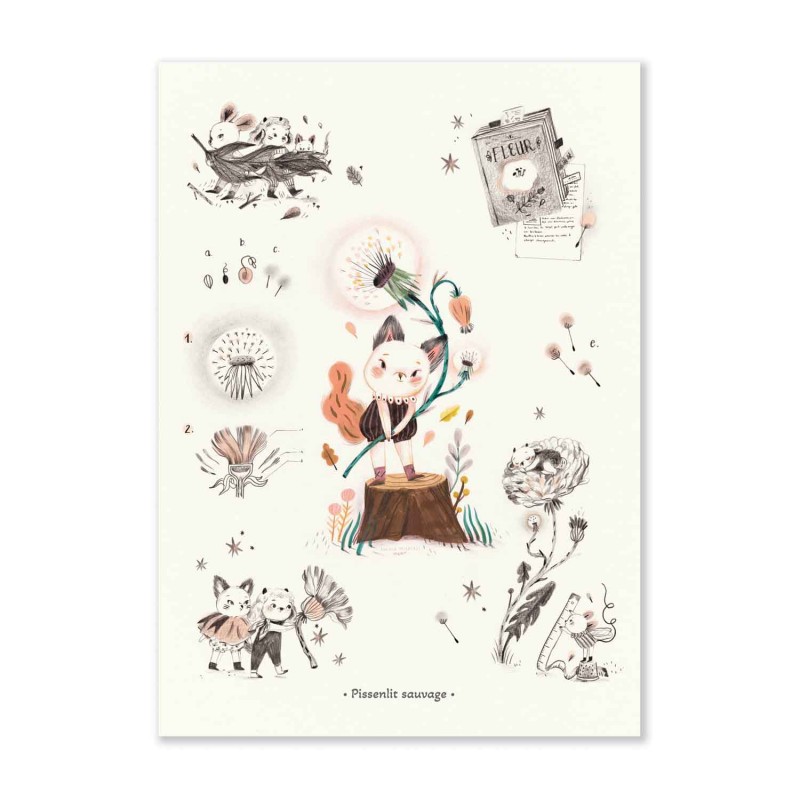 Poster Löwenzahn - Après la pluie 50 x 70 cm - Moulin Roty