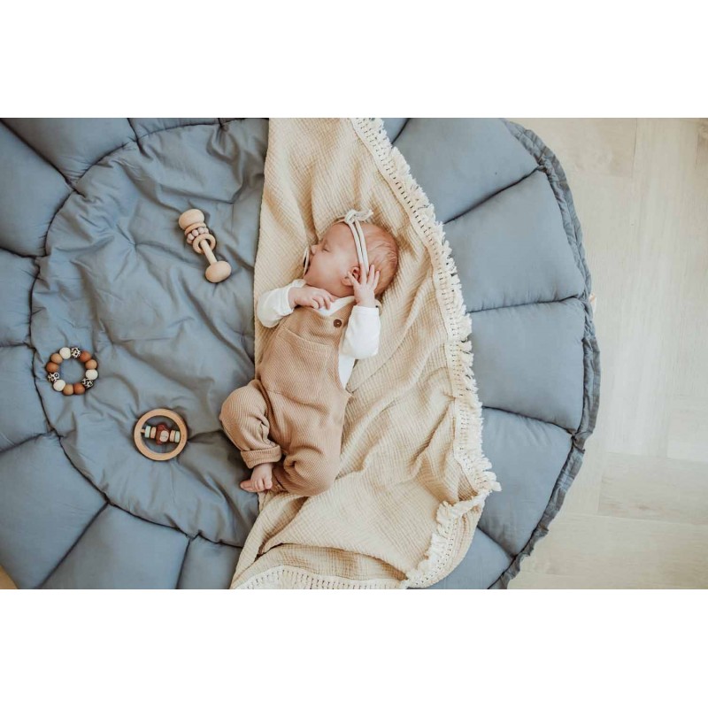 Coco tapis d´éveil & cocon organic dusty blue - Play & Go - bloom