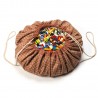 Spielmatte & Spielzeugtasche organic grid brown - Play & Go Spielsack und Aufbewahrung