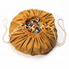 Spielmatte & Spielzeugtasche organic grid Mustard - Play & Go Spielsack und Aufbewahrung
