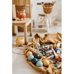 Tapis de jeu & sac à jouets organic grid Mustard - Play & Go Spielsack und Aufbewahrung