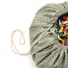 Spielmatte & Spielzeugtasche organic grid green - Play & Go Spielsack und Aufbewahrung