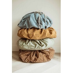 Spielmatte & Spielzeugtasche organic grid green - Play & Go Spielsack und Aufbewahrung