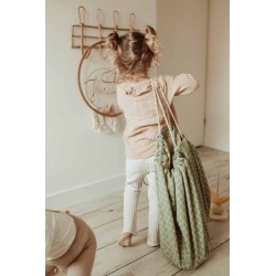 Tapis de jeu & sac à jouets organic grid green - Play & Go