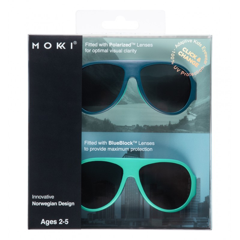 Sunglasses, blue, 2-5 years, click & change, Mokki