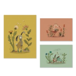Set de 3 affiches"Trois petits Lapins"