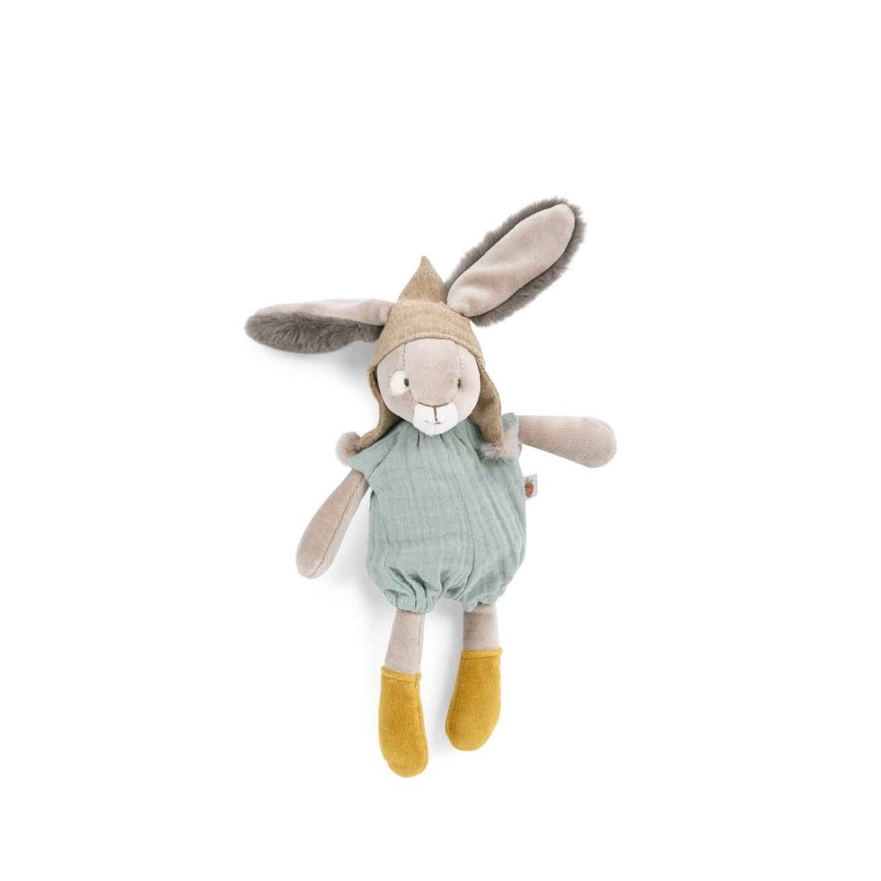 Petite peluche lapin sauge - Trois petits Lapin - Moulin Roty