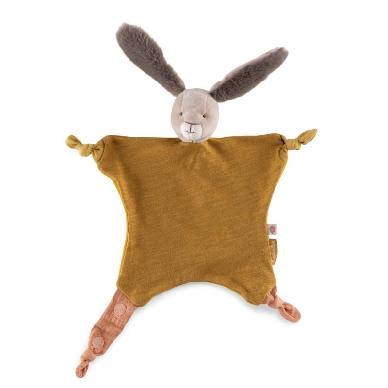Kuscheltuch Kaninchen ocker  - Trois petits Lapin - Moulin Roty