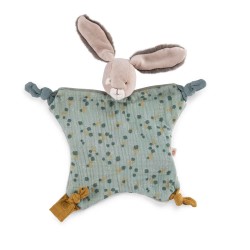 Kuscheltuch Kaninchen salbei  - Trois petits Lapin - Moulin Roty