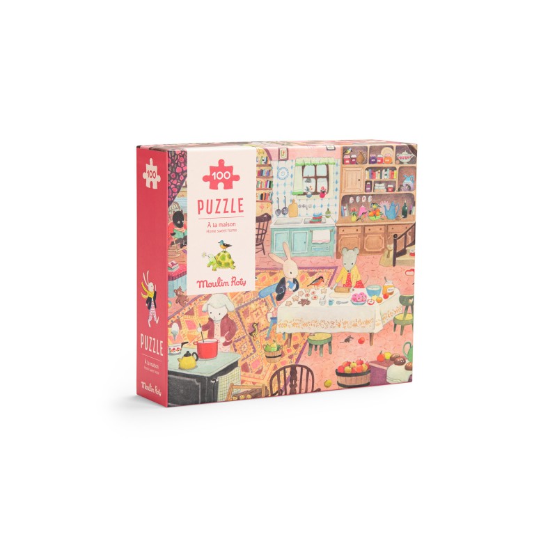 Puzzle zu Hause 100 Teile - La grande Famille - Moulin Roty