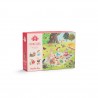 4 mini puzzles des saisons - 4 x 12 pièces - La grande Famille - Moulin Roty