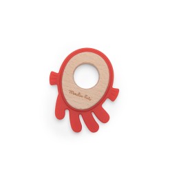 Anneau de dentition bois et silicone poulpe -  Les Aventures de Paulie - Moulin Roty